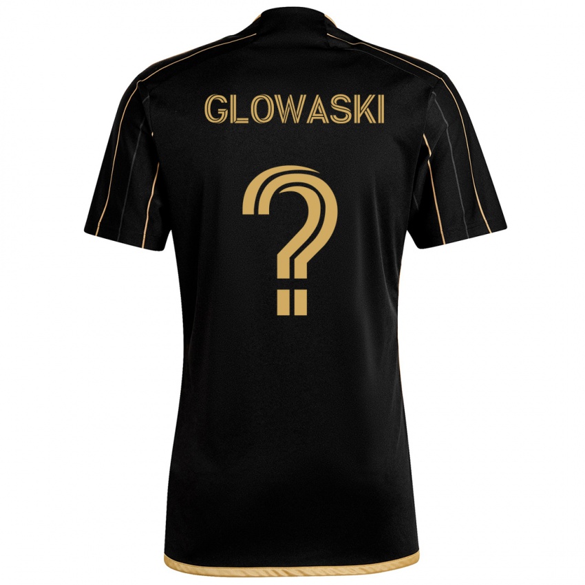 Kinderen Dylan Glowaski #0 Zwart Goud Thuisshirt Thuistenue 2024/25 T-Shirt