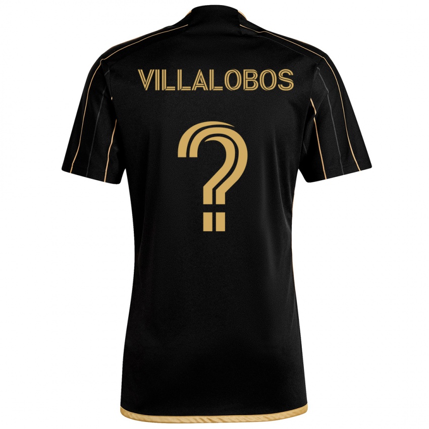 Kinderen Kristian Villalobos #0 Zwart Goud Thuisshirt Thuistenue 2024/25 T-Shirt