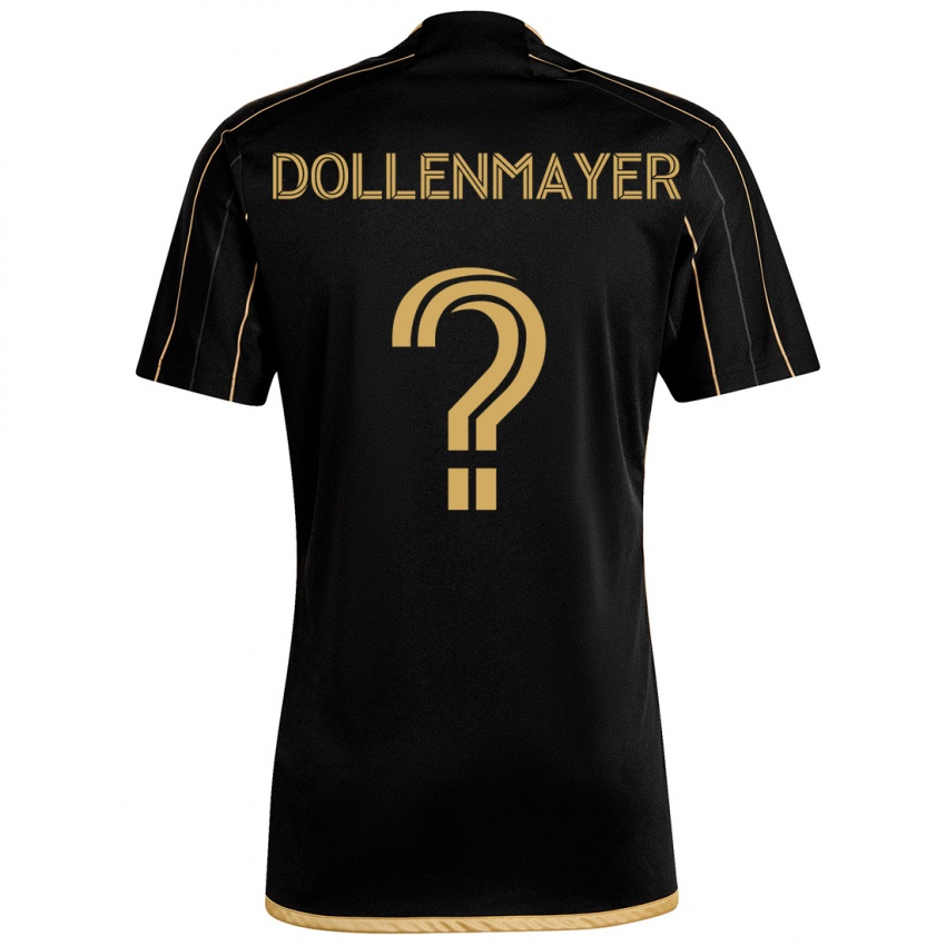 Kinderen Noah Dollenmayer #0 Zwart Goud Thuisshirt Thuistenue 2024/25 T-Shirt