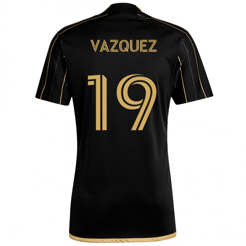 Kinderen Favian Vazquez #19 Zwart Goud Thuisshirt Thuistenue 2024/25 T-Shirt