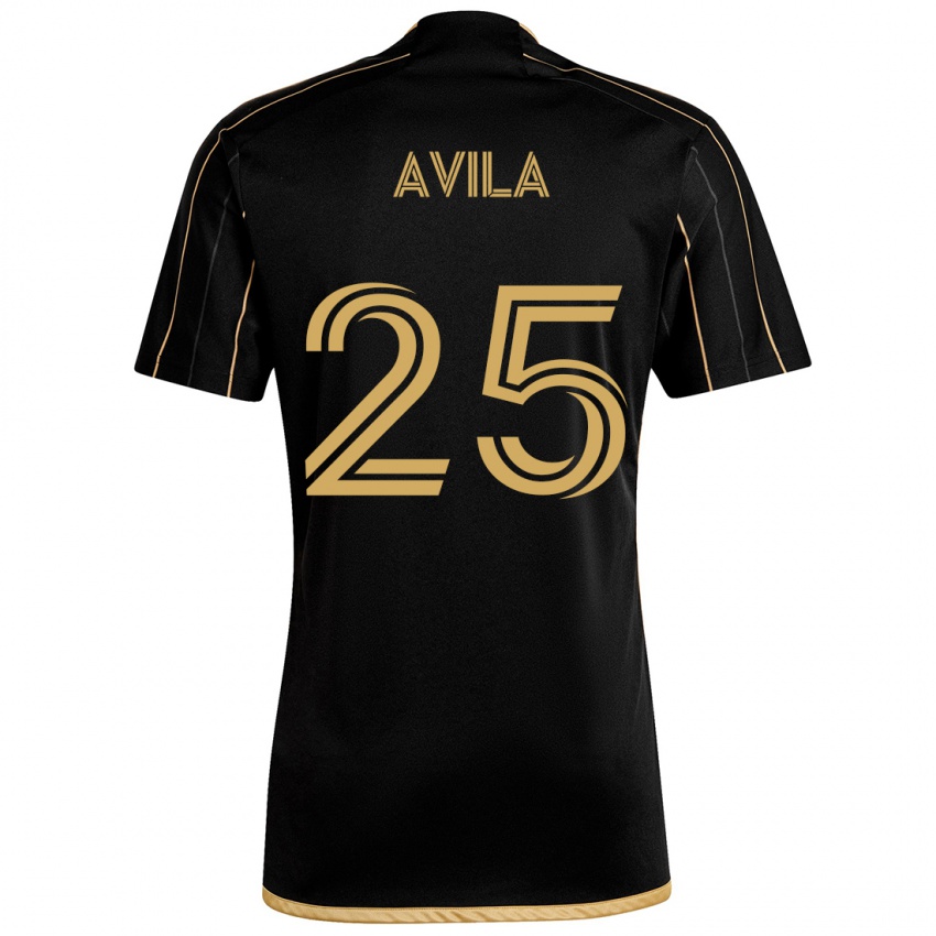 Kinderen Armando Avila #25 Zwart Goud Thuisshirt Thuistenue 2024/25 T-Shirt