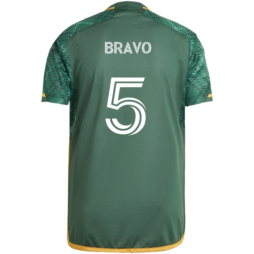 Kinderen Claudio Bravo #5 Groen Oranje Thuisshirt Thuistenue 2024/25 T-Shirt