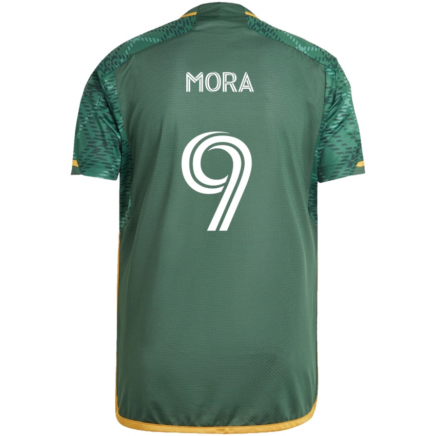 Kinderen Felipe Mora #9 Groen Oranje Thuisshirt Thuistenue 2024/25 T-Shirt