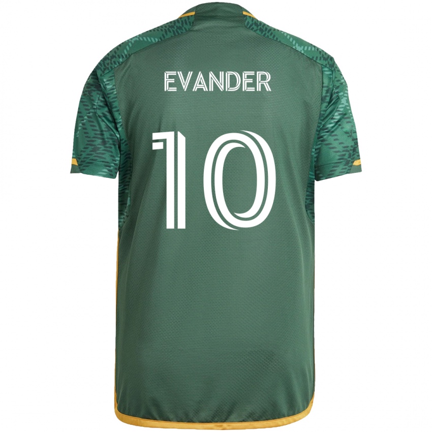 Kinderen Evander #10 Groen Oranje Thuisshirt Thuistenue 2024/25 T-Shirt