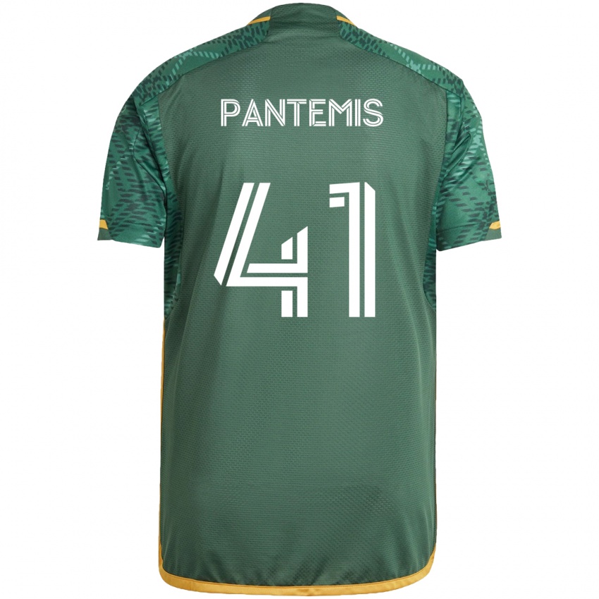 Kinderen James Pantemis #41 Groen Oranje Thuisshirt Thuistenue 2024/25 T-Shirt