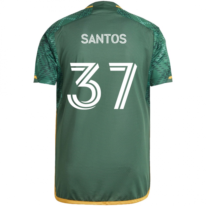 Kinderen Noah Santos #37 Groen Oranje Thuisshirt Thuistenue 2024/25 T-Shirt