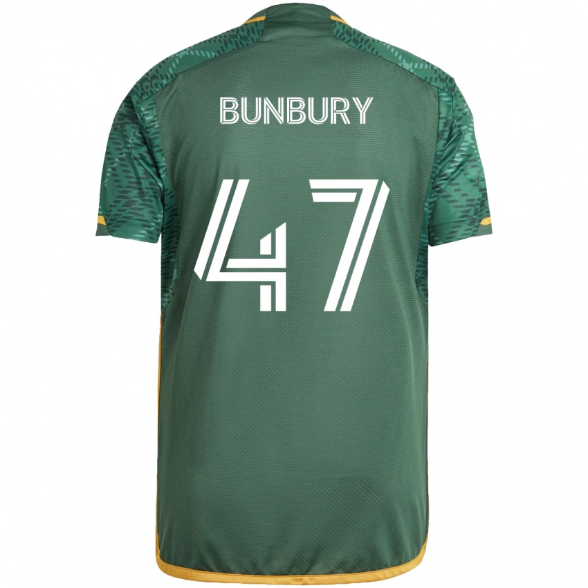 Kinderen Mataeo Bunbury #47 Groen Oranje Thuisshirt Thuistenue 2024/25 T-Shirt