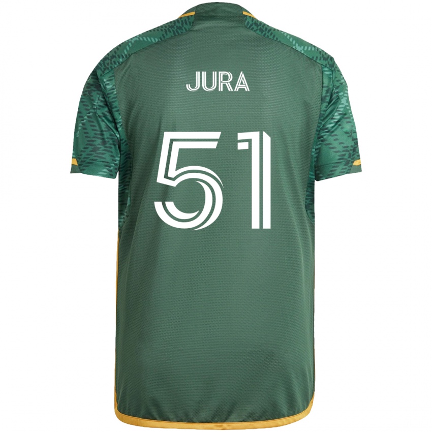 Kinderen Sawyer Jura #51 Groen Oranje Thuisshirt Thuistenue 2024/25 T-Shirt