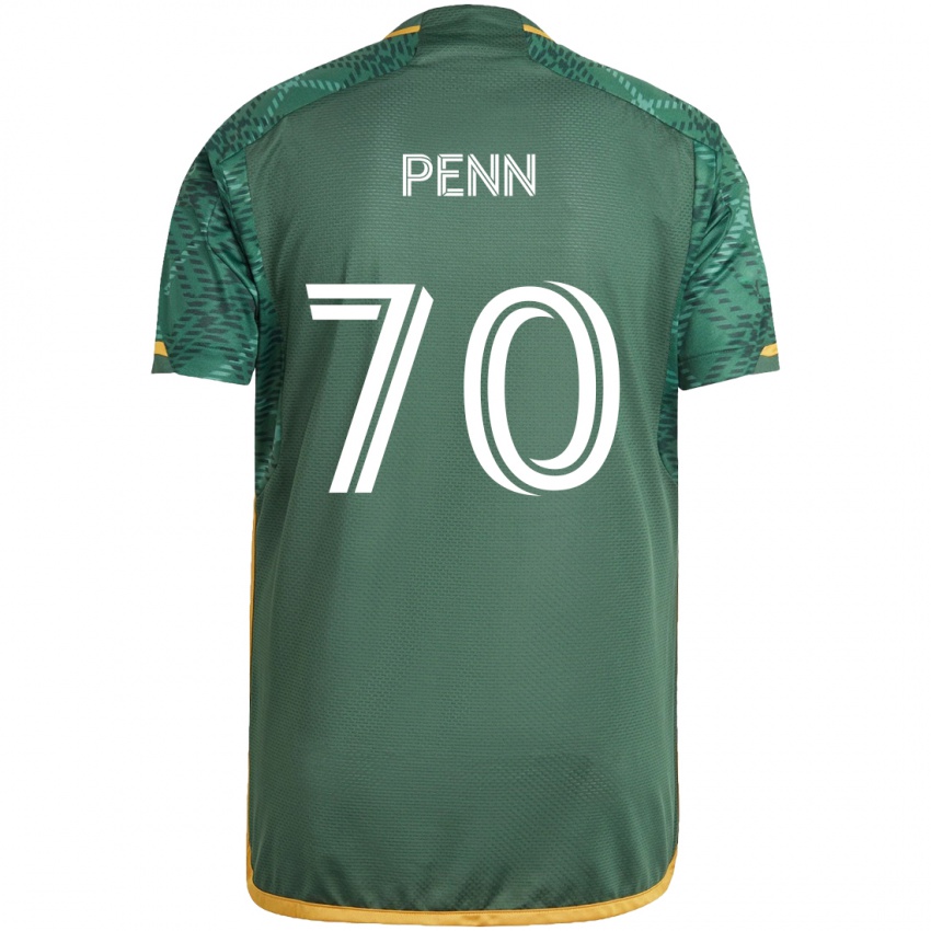 Kinderen Josh Penn #70 Groen Oranje Thuisshirt Thuistenue 2024/25 T-Shirt