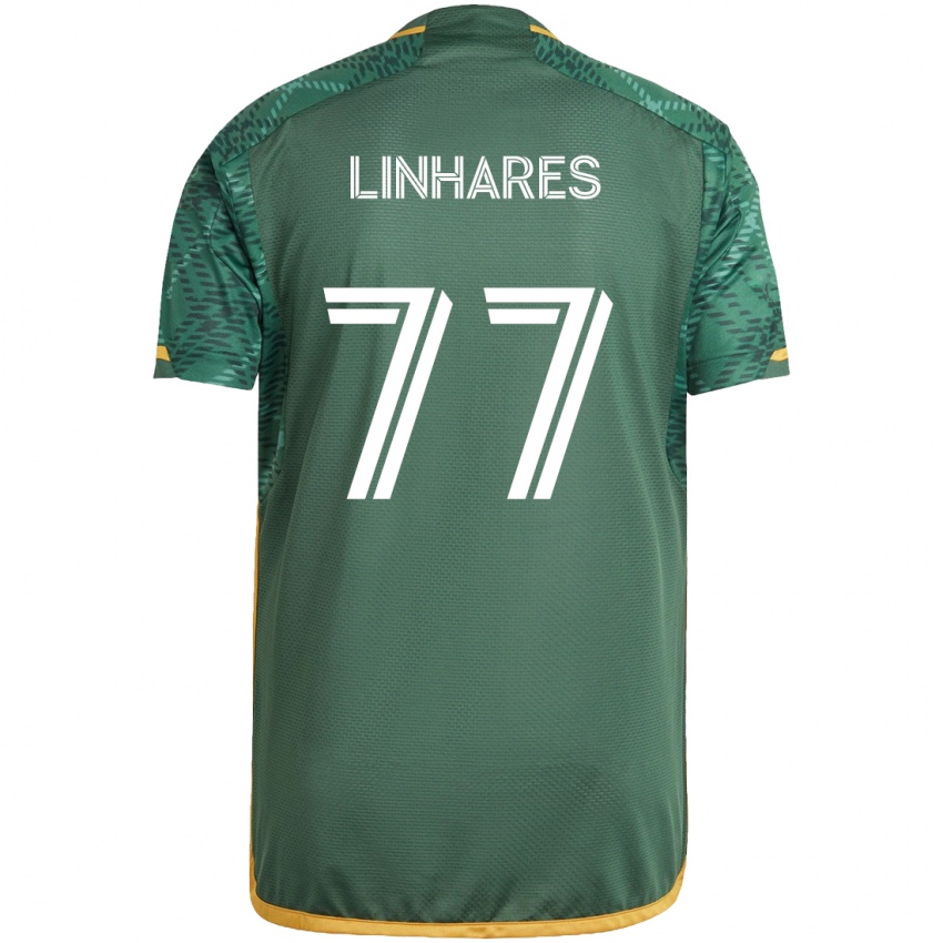 Kinderen Kyle Linhares #77 Groen Oranje Thuisshirt Thuistenue 2024/25 T-Shirt