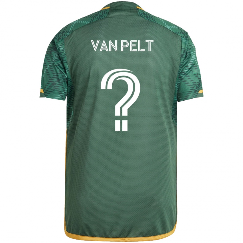 Kinderen Kennan Van Pelt #0 Groen Oranje Thuisshirt Thuistenue 2024/25 T-Shirt