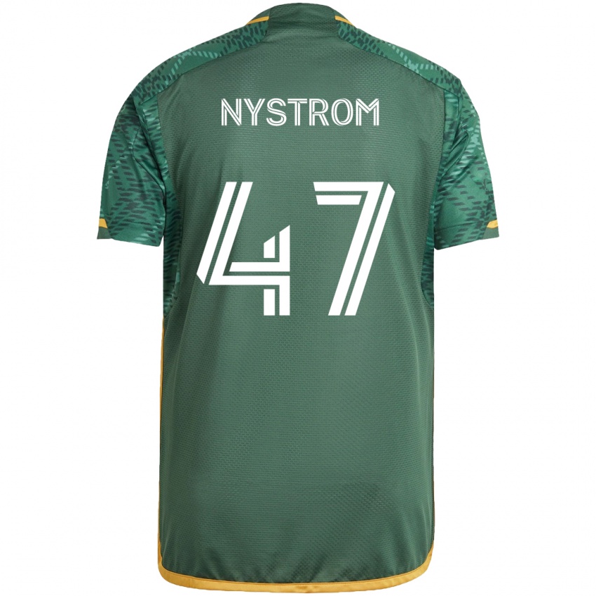 Kinderen Maximo Nystrom #47 Groen Oranje Thuisshirt Thuistenue 2024/25 T-Shirt