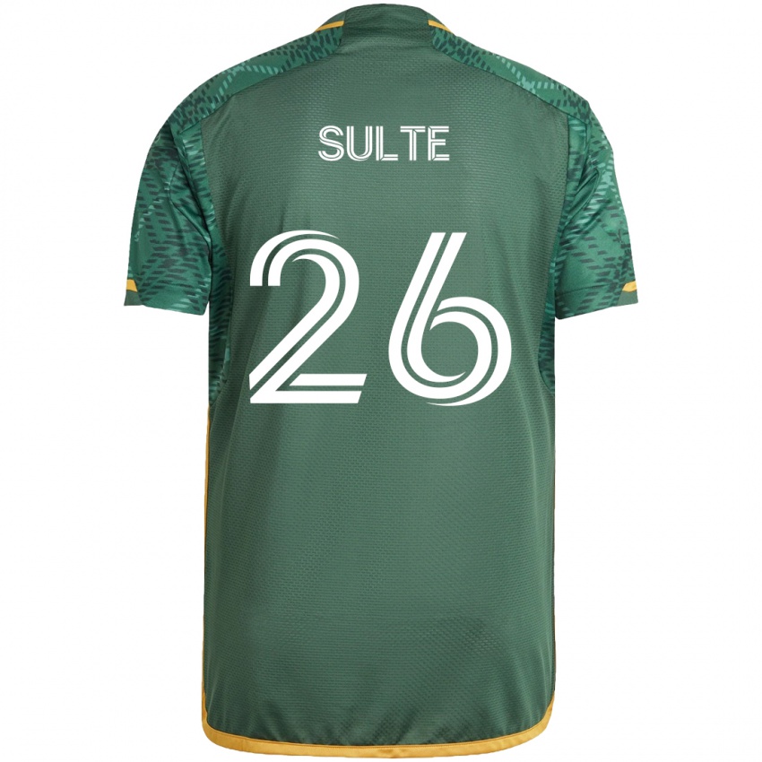 Kinderen Hunter Sulte #26 Groen Oranje Thuisshirt Thuistenue 2024/25 T-Shirt