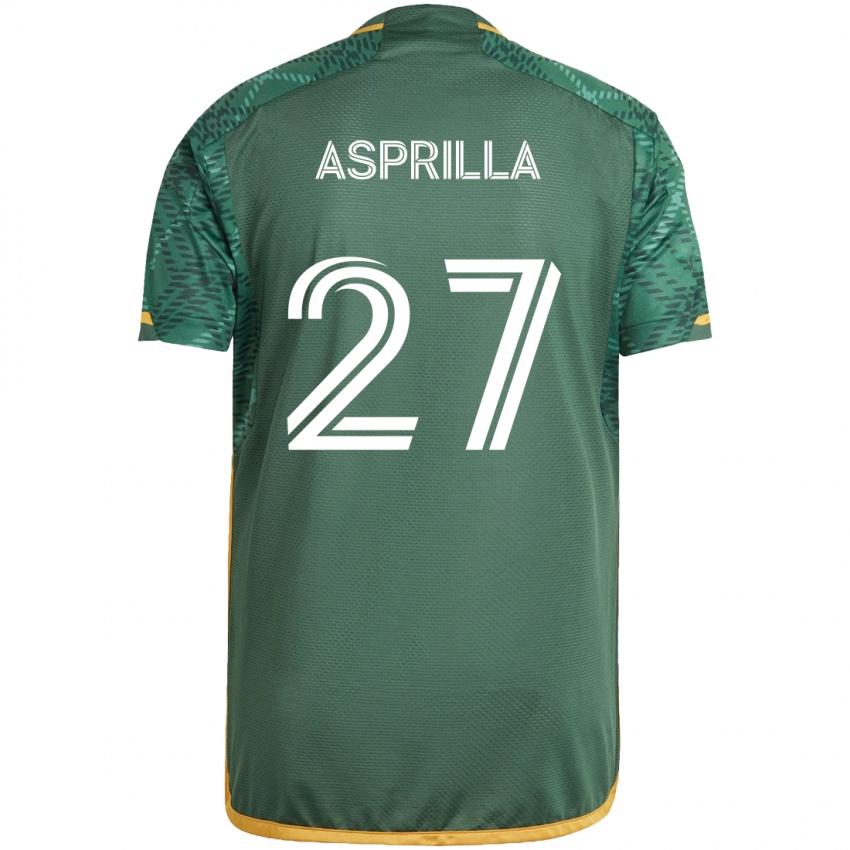 Kinderen Dairon Asprilla #27 Groen Oranje Thuisshirt Thuistenue 2024/25 T-Shirt