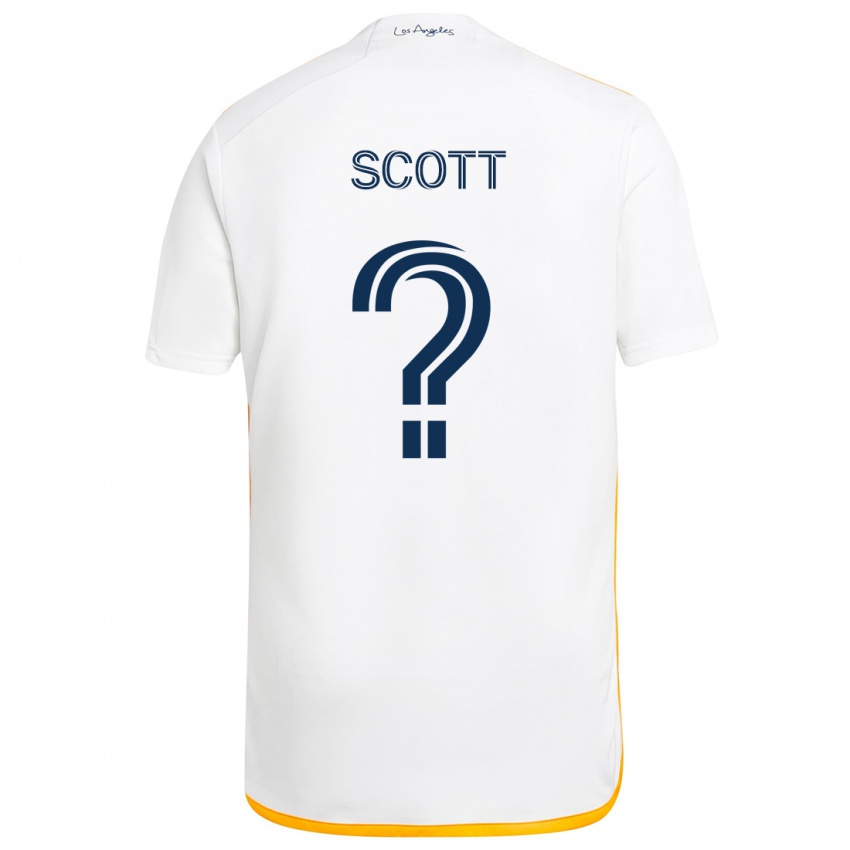 Kinderen Brady Scott #0 Wit Geel Thuisshirt Thuistenue 2024/25 T-Shirt