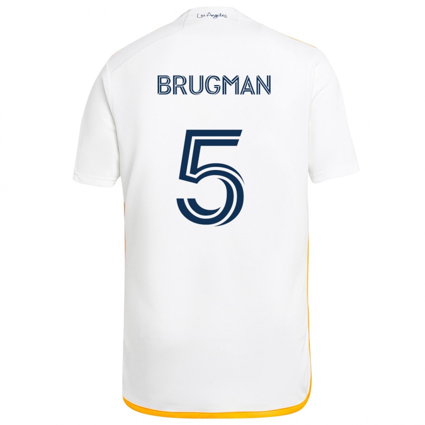 Kinderen Gastón Brugman #5 Wit Geel Thuisshirt Thuistenue 2024/25 T-Shirt