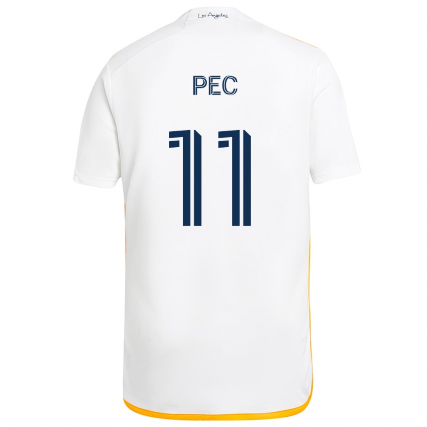 Kinderen Gabriel Pec #11 Wit Geel Thuisshirt Thuistenue 2024/25 T-Shirt