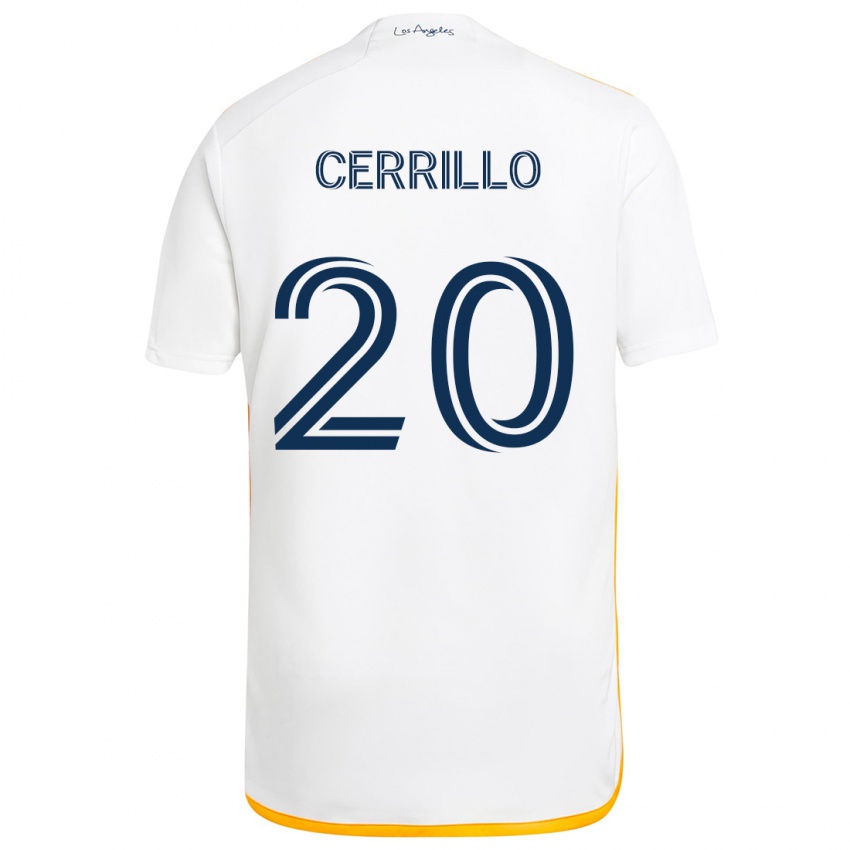 Kinderen Edwin Cerrillo #20 Wit Geel Thuisshirt Thuistenue 2024/25 T-Shirt