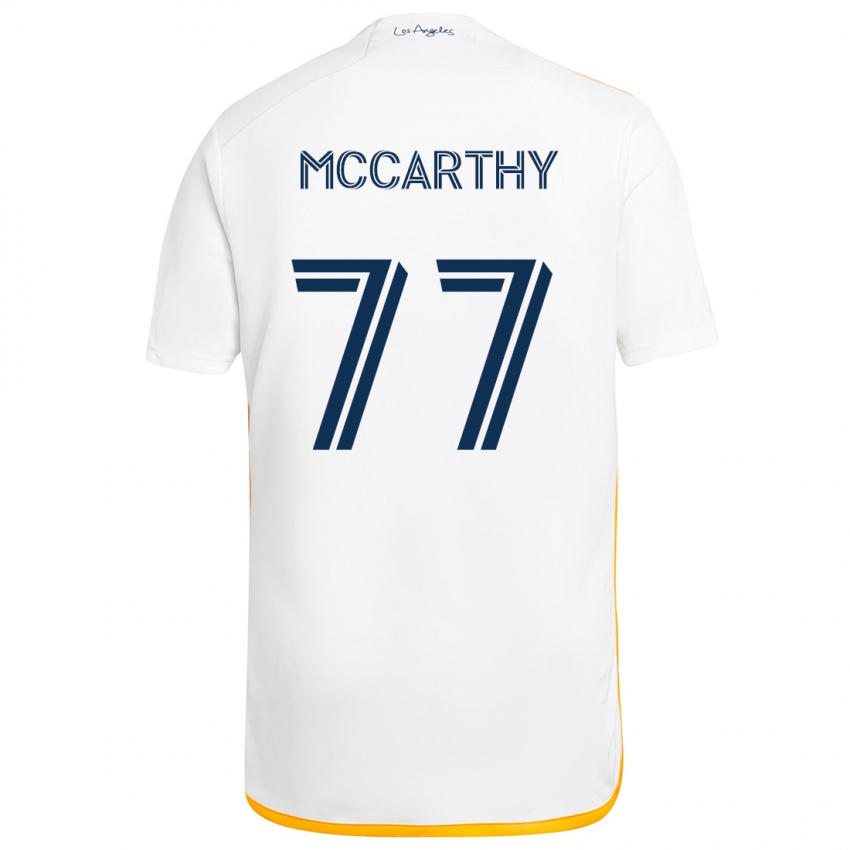 Kinderen John Mccarthy #77 Wit Geel Thuisshirt Thuistenue 2024/25 T-Shirt