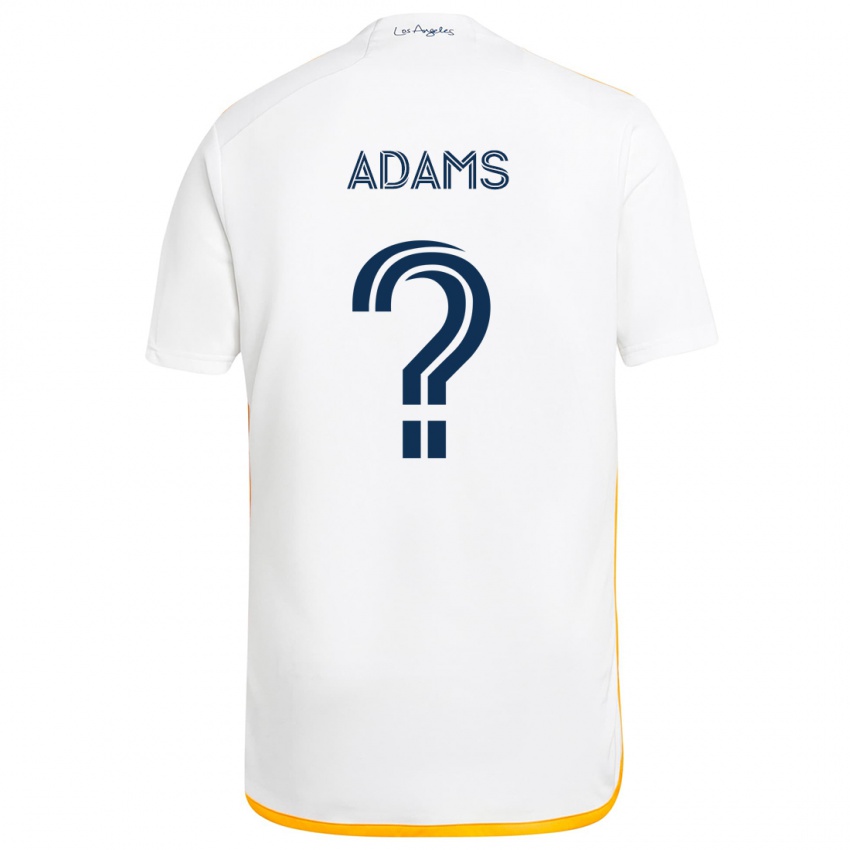 Kinderen Lucca Adams #0 Wit Geel Thuisshirt Thuistenue 2024/25 T-Shirt