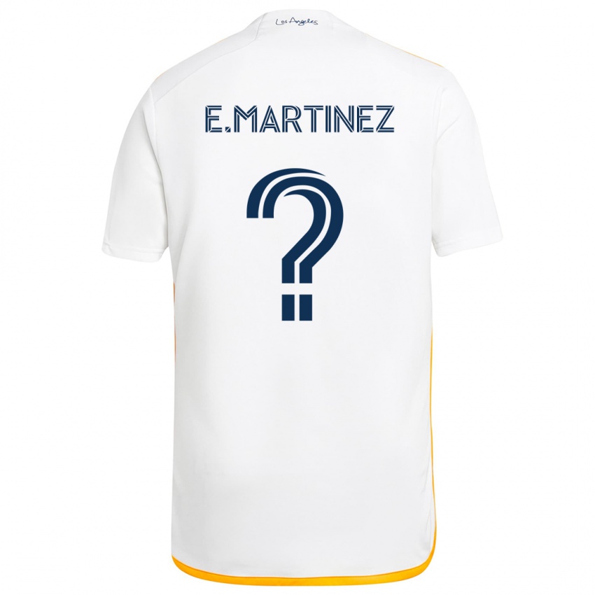 Kinderen Enrique Martinez #0 Wit Geel Thuisshirt Thuistenue 2024/25 T-Shirt