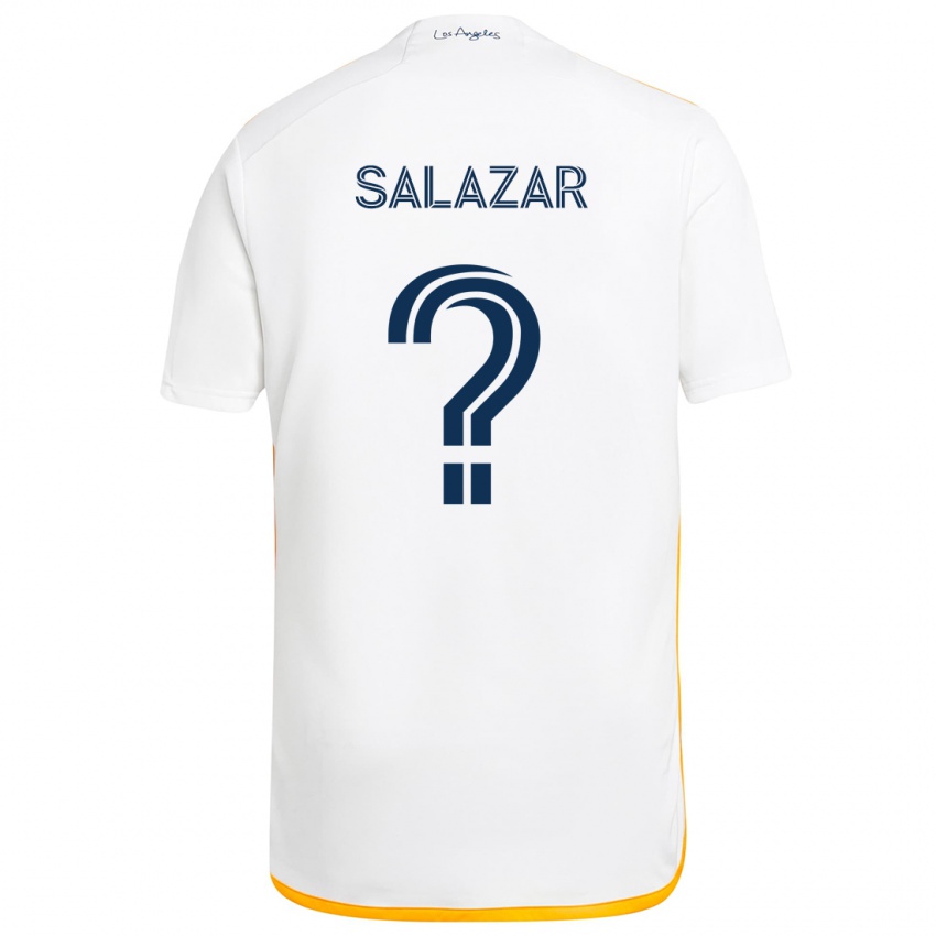 Kinderen Enrique Salazar #0 Wit Geel Thuisshirt Thuistenue 2024/25 T-Shirt