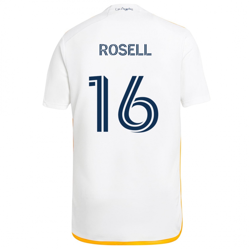 Kinderen Uri Rosell #16 Wit Geel Thuisshirt Thuistenue 2024/25 T-Shirt