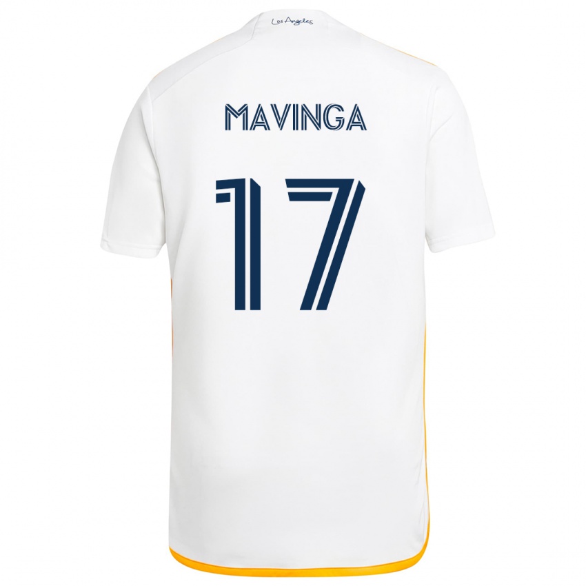 Kinderen Chris Mavinga #17 Wit Geel Thuisshirt Thuistenue 2024/25 T-Shirt