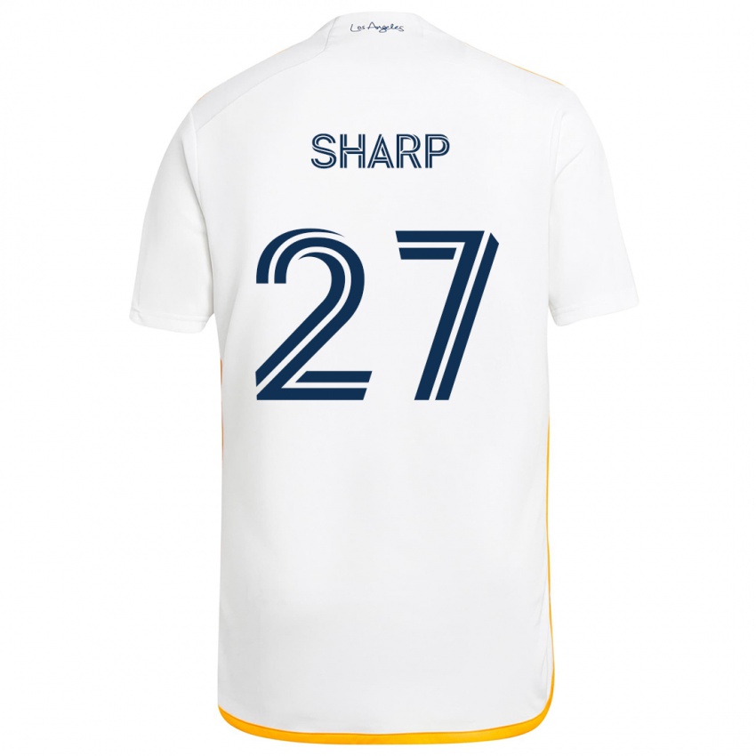 Kinderen Billy Sharp #27 Wit Geel Thuisshirt Thuistenue 2024/25 T-Shirt