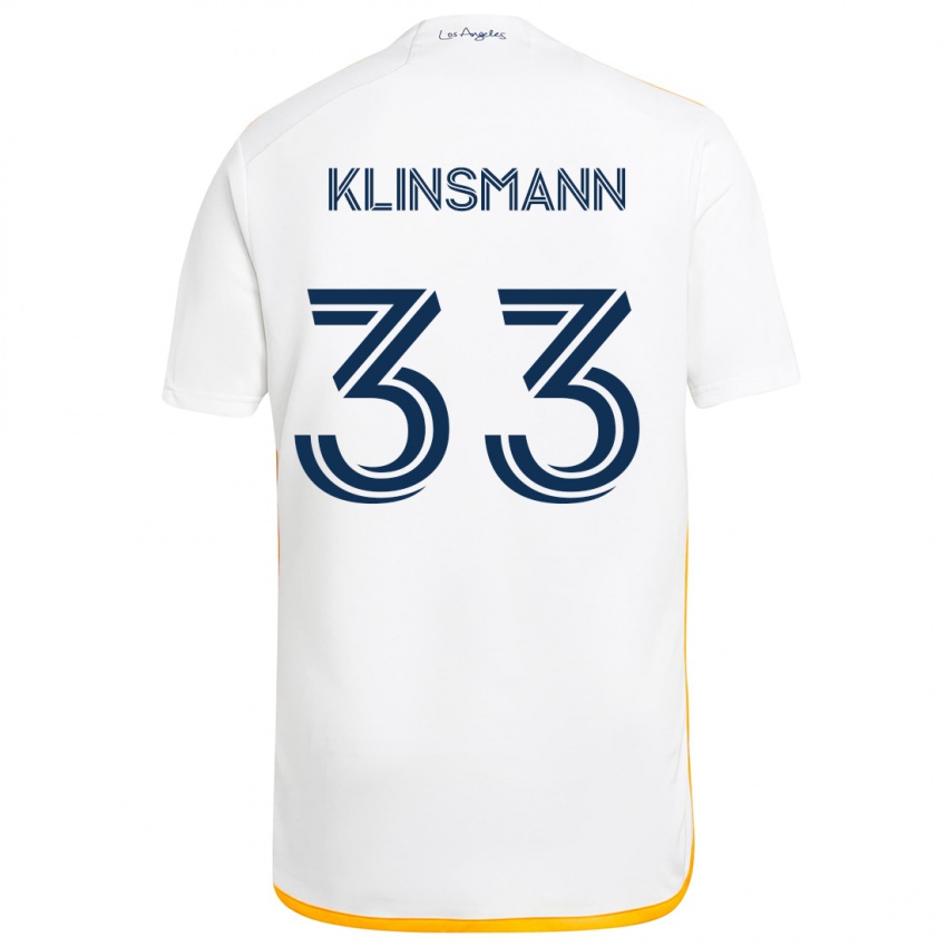 Kinderen Jonathan Klinsmann #33 Wit Geel Thuisshirt Thuistenue 2024/25 T-Shirt