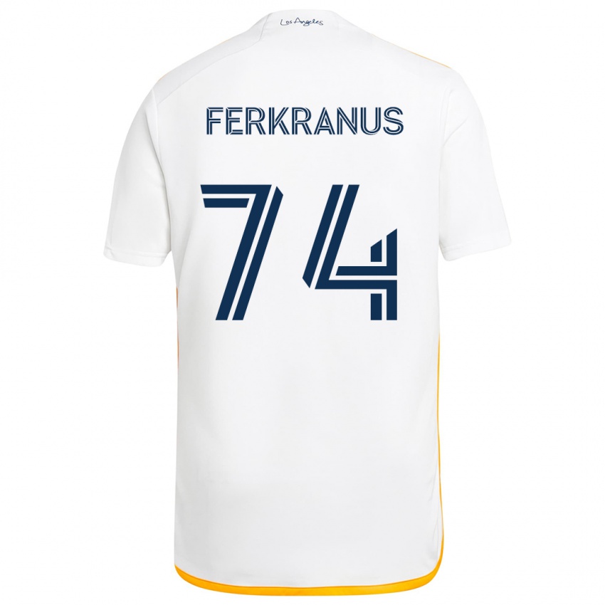 Kinderen Marcus Ferkranus #74 Wit Geel Thuisshirt Thuistenue 2024/25 T-Shirt