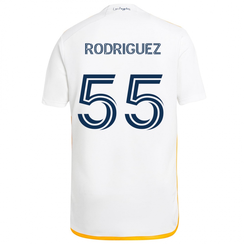 Kinderen Diego Rodriguez #55 Wit Geel Thuisshirt Thuistenue 2024/25 T-Shirt