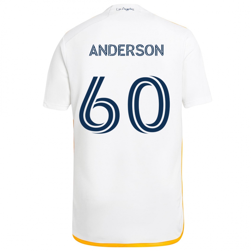 Kinderen Nolan Anderson #60 Wit Geel Thuisshirt Thuistenue 2024/25 T-Shirt