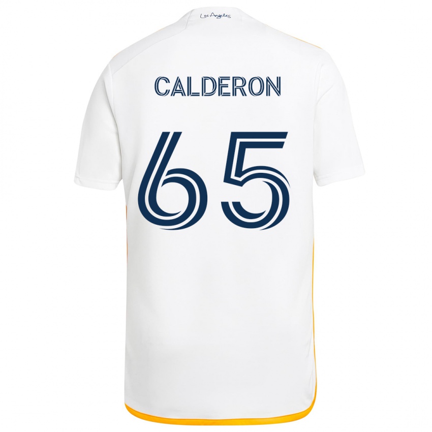 Kinderen Juan Calderón #65 Wit Geel Thuisshirt Thuistenue 2024/25 T-Shirt