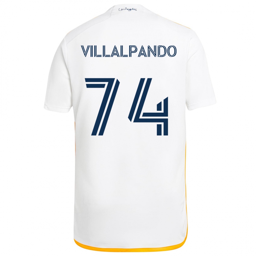 Kinderen Sergio Villalpando #74 Wit Geel Thuisshirt Thuistenue 2024/25 T-Shirt