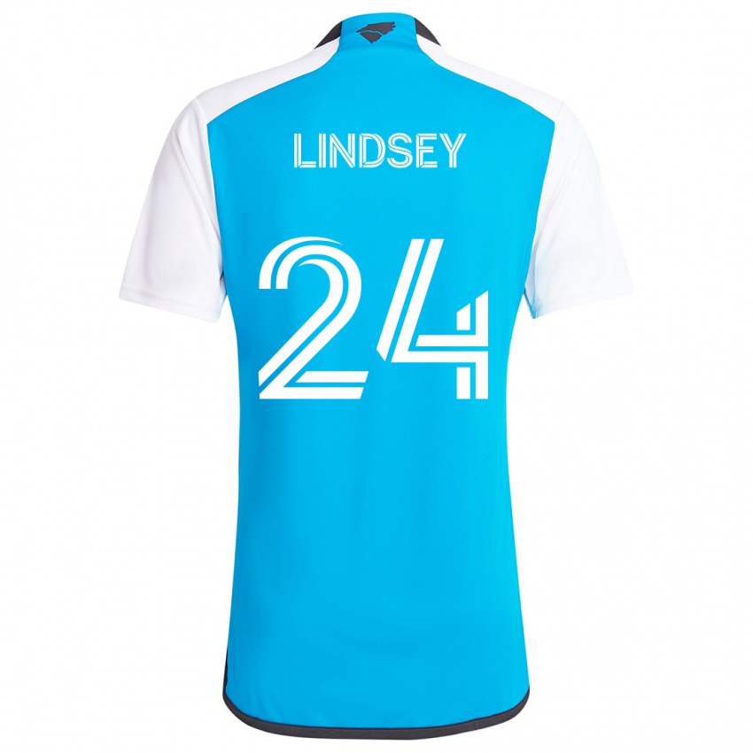 Kinderen Jaylin Lindsey #24 Blauw Wit Thuisshirt Thuistenue 2024/25 T-Shirt