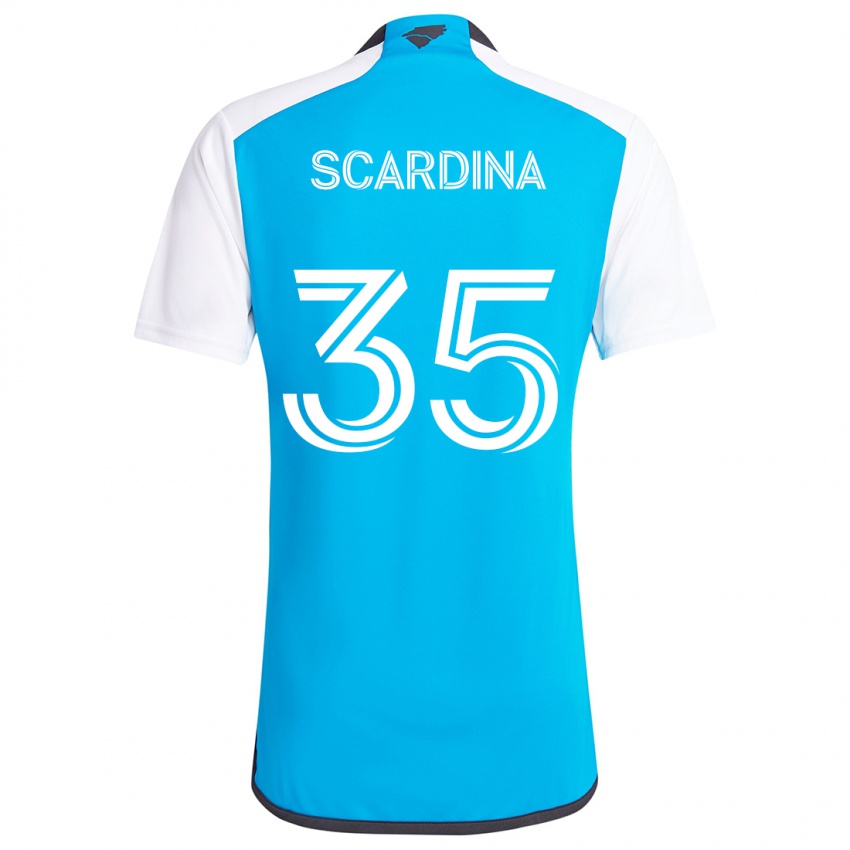 Kinderen Nick Scardina #35 Blauw Wit Thuisshirt Thuistenue 2024/25 T-Shirt