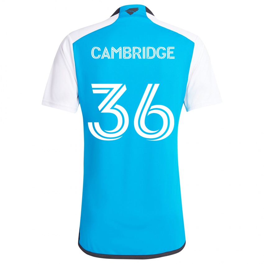 Kinderen Brandon Cambridge #36 Blauw Wit Thuisshirt Thuistenue 2024/25 T-Shirt