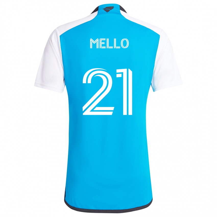 Kinderen Vinicius Mello #21 Blauw Wit Thuisshirt Thuistenue 2024/25 T-Shirt