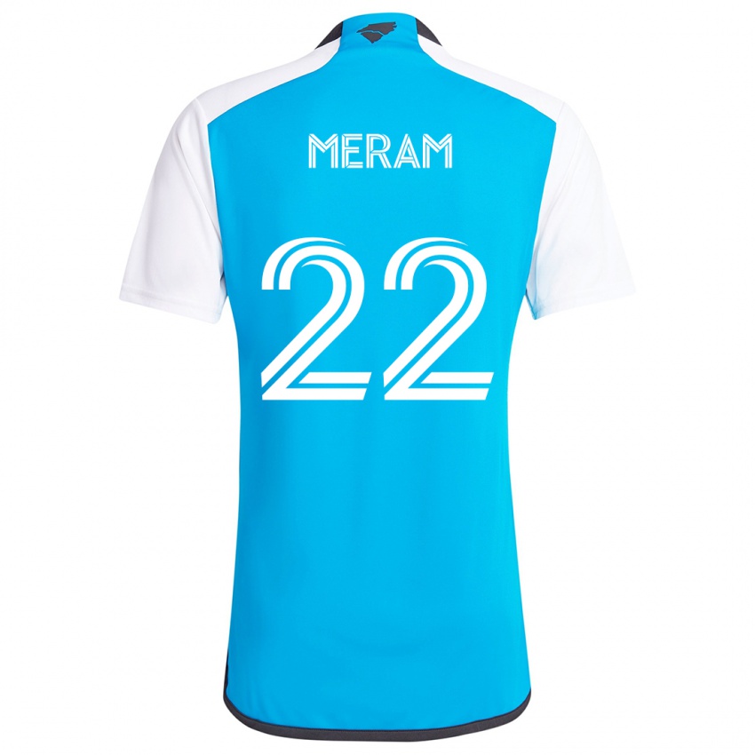 Kinderen Justin Meram #22 Blauw Wit Thuisshirt Thuistenue 2024/25 T-Shirt