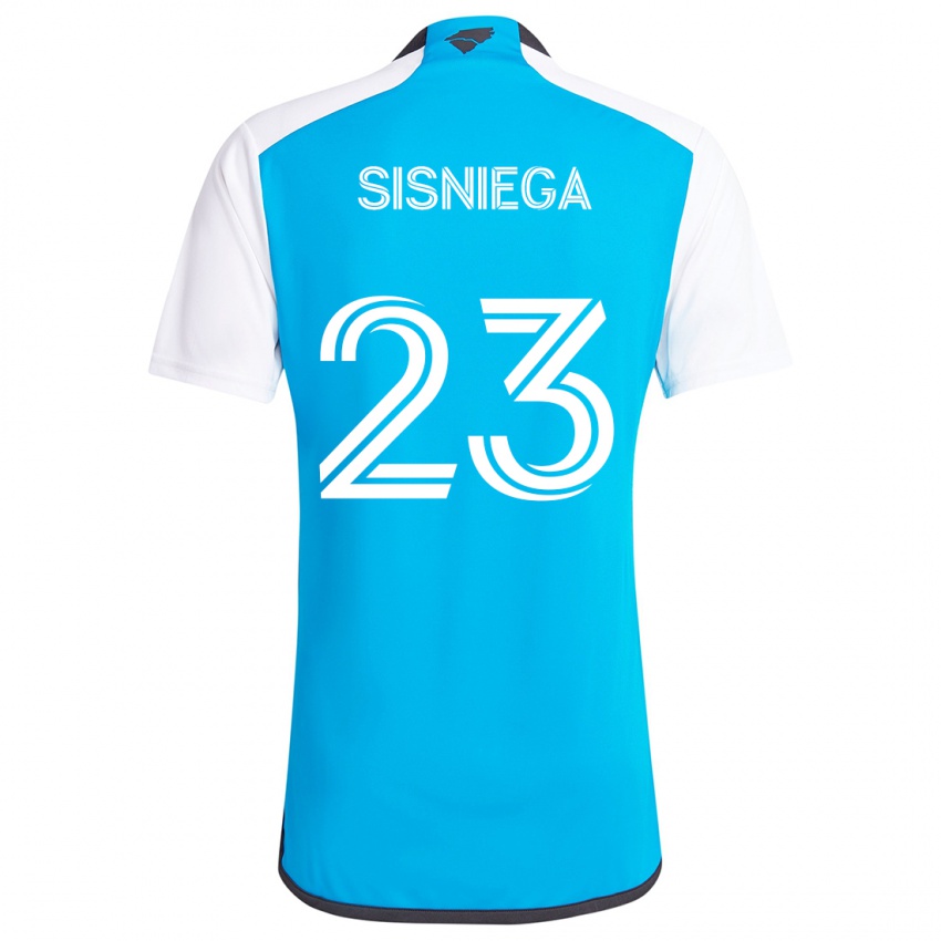 Kinderen Pablo Sisniega #23 Blauw Wit Thuisshirt Thuistenue 2024/25 T-Shirt