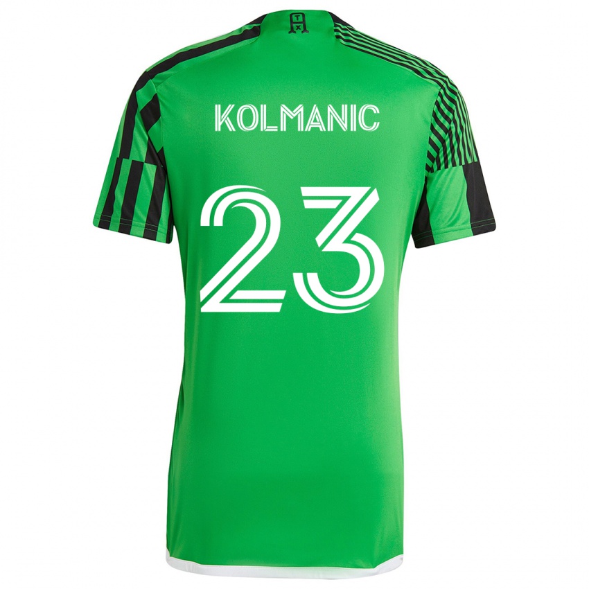 Kinderen Zan Kolmanic #23 Groen Zwart Thuisshirt Thuistenue 2024/25 T-Shirt