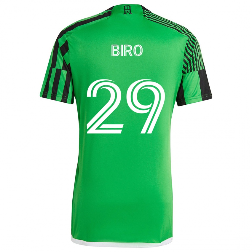 Kinderen Guilherme Biro #29 Groen Zwart Thuisshirt Thuistenue 2024/25 T-Shirt