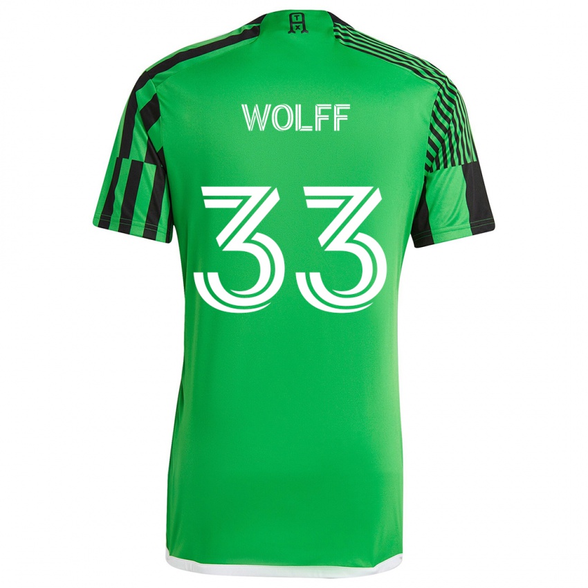 Kinderen Owen Wolff #33 Groen Zwart Thuisshirt Thuistenue 2024/25 T-Shirt