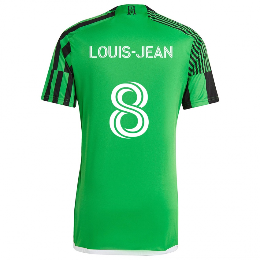 Kinderen Steeve Louis-Jean #8 Groen Zwart Thuisshirt Thuistenue 2024/25 T-Shirt