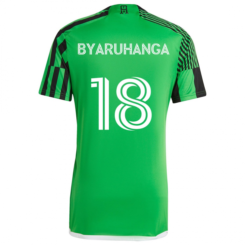 Kinderen Bobosi Byaruhanga #18 Groen Zwart Thuisshirt Thuistenue 2024/25 T-Shirt