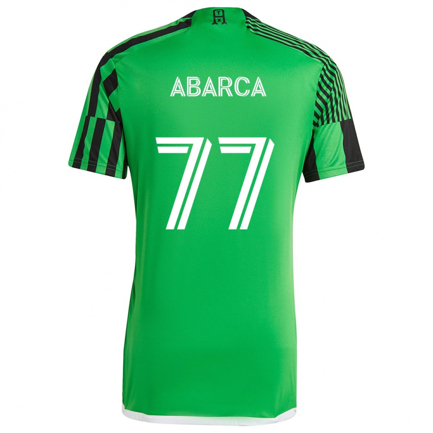 Kinderen Diego Abarca #77 Groen Zwart Thuisshirt Thuistenue 2024/25 T-Shirt