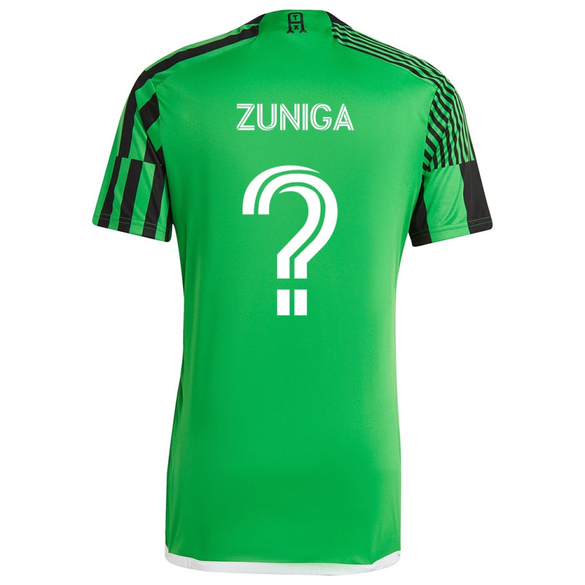 Kinderen Abner Zuñiga #0 Groen Zwart Thuisshirt Thuistenue 2024/25 T-Shirt