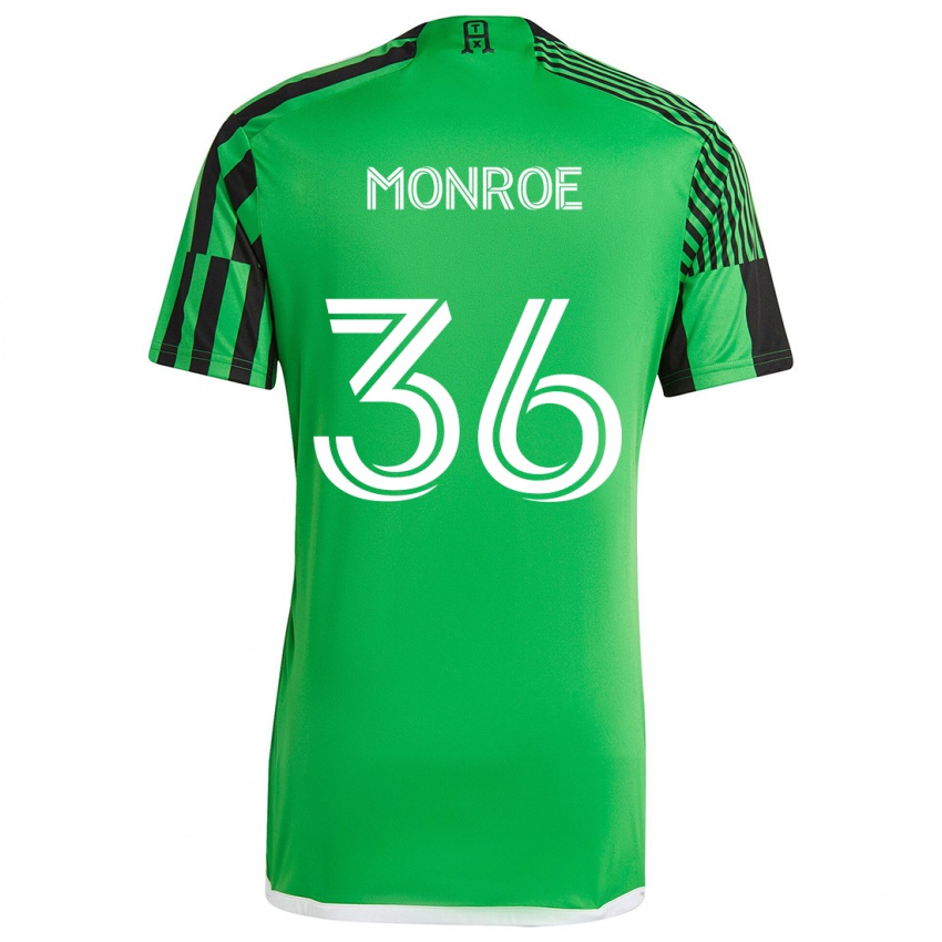 Kinderen Greg Monroe #36 Groen Zwart Thuisshirt Thuistenue 2024/25 T-Shirt