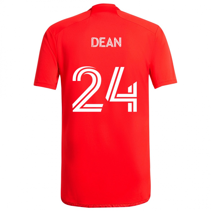 Kinderen Jonathan Dean #24 Rood Wit Thuisshirt Thuistenue 2024/25 T-Shirt